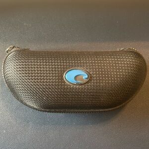 Costa Black Sunglasses Case with Blue Logo Zipper Pull